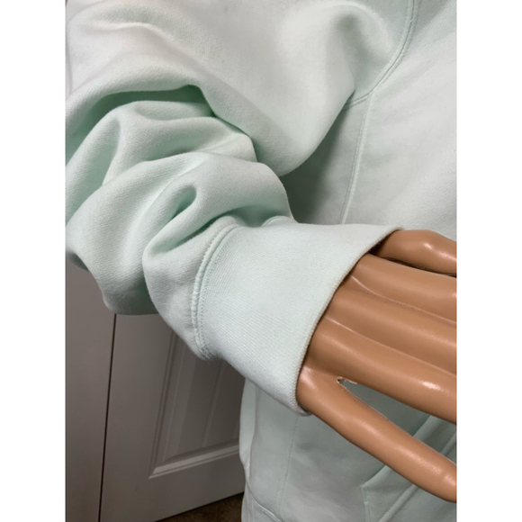 Nike Womens Hoodie Sz Lg Green Embroidered Logo Kangaroo Pocket Outdoor Gorpcore - Picture 9 of 13